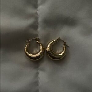Gold hoop earrings